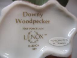 1989 Lenox "Downy Woodpecker" Fine Porcelain Bird Figurine 5"