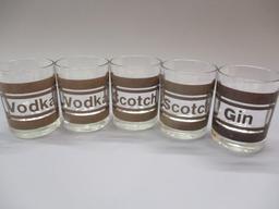 6 Bar Glasses - Vodka, Scotch, Gin