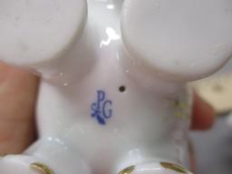 2 Porcelain Elephants Marked PG