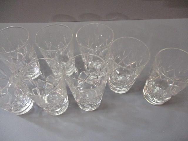 8 Small Juice Glasses Signed Hawkes