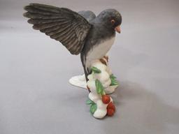 1991 Lenox "Dark-eyed Junco" Fine Porcelain Bird Figurine 4"