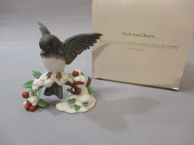 1991 Lenox "Dark-eyed Junco" Fine Porcelain Bird Figurine 4"