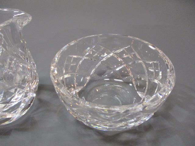 Crystal Creamer & Open Sugar Bowl By Waterford