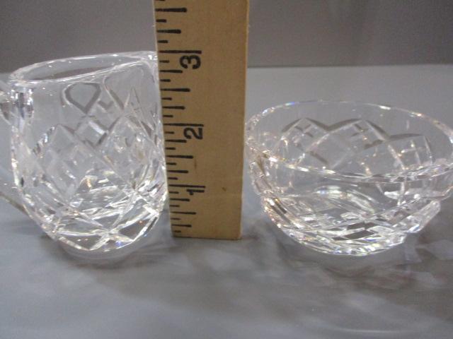 Crystal Creamer & Open Sugar Bowl By Waterford