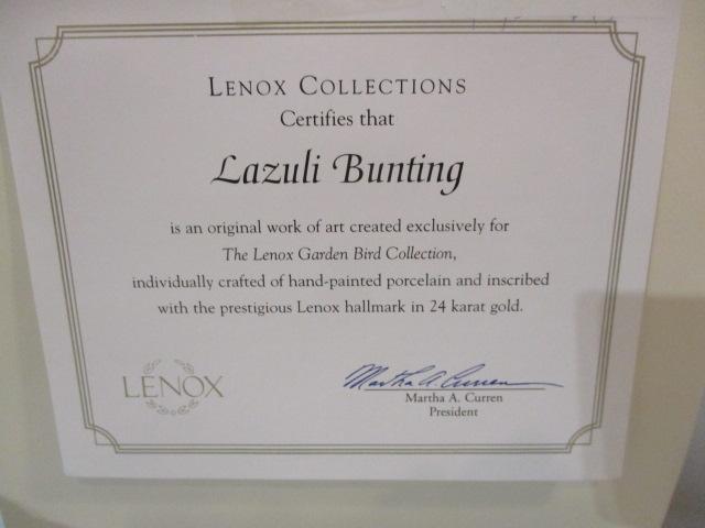 2000 Lenox "Lazuli Bunting Fine Porcelain Bird Figurine 4 1/2"