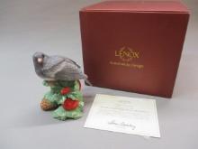 2012 Limited Edition Lenox "Christmas Dark-eyed Junco" Fine Porcelain Bird Figurine 4 1/2"