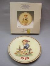 1989 19th MJ Hummel Annual Plate 7 1/2" w/Original Box