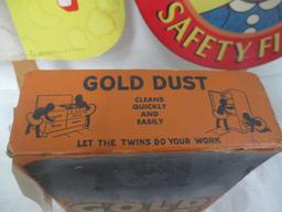 Gold Dust Washing Powders & 2 Black Americana Church Fans