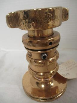 Polished Brass Fire Hose Nozzles & 1 Eckhart Mfg. Nozzle