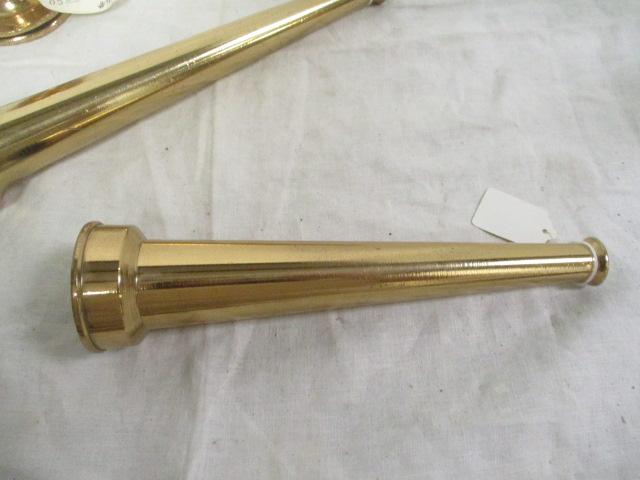 Polished Brass Fire Hose Nozzles & 1 Eckhart Mfg. Nozzle