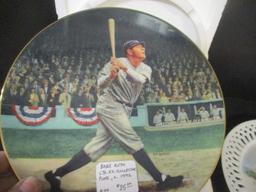 Austria Porcelain Portrait Plate 9" & Babe Ruth Ltd. Ed. Plate 8"