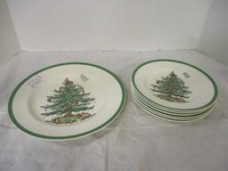 Spode 'Christmas Tree' Plates (6-8" & 1-10 1/2")