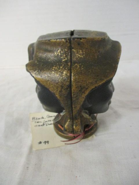 Black Americana Two Faced Cast Iron Bank 1900's