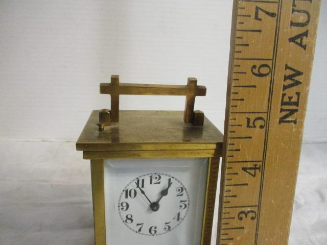 Waterbury Clock Co. Brass Clock (no key)