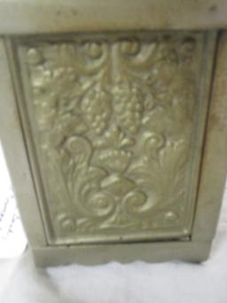 Heavy Cast Iron Coin Deposit Bank Art Nuveau Design