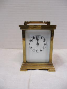 Waterbury Clock Co. Brass Clock (no key)