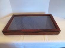 Mahogany Sliding Glass Top Display Case