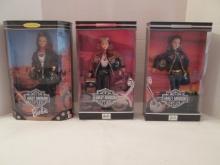 Mattel 1997, 1998and 1999 Harley-Davidson Barbies in Original Boxes