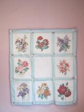 Machine Sewn Flower Bouquet Wall Hanging