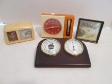 Taylor and Benchmark Desk Weather Stations, Midcentury German Elg-Art