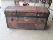 Vintage Dome Top Steamer Trunk