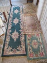 Hand Tufted Chinese Hand Sheared Floral Design Rugs