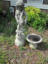 Concrete Fountain and Bird Bath