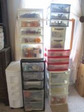 Seven Drawer Organizers FULL of Crafting and Jewelry Making Supplies