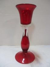 Murano ? Blown Art Glass Ruby Red Votive Holder