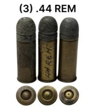 (3) .44 REM. Cartridges