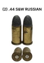 (2) .44 S&W RUSSIAN Cartridges