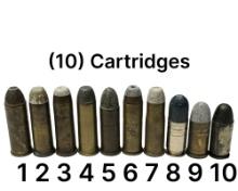 (10) Cartridges - .45 COLT, .44-40, .44 CFW, .44 S&W SPL, .44 MAG, .38 WCF, .45 AC, 45 AR, 45 ACP