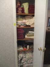 Closet Lot of Towels and Linens