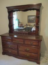 Broyhill Seven Drawer Dresser with Mirror