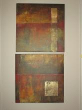Two Abstract Artwork Prints on Canvas