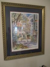 Framed and Matted Charleston Print of Watercolor