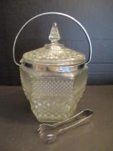 Wexford Glass Ice Bucket with Tongs