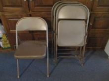 Four Metal Folding Chairs