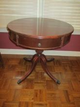 Antique Drum Table with Drawer