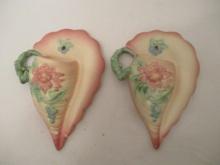 Pair of Hull Art Wall Pockets