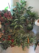 Large Lot of Faux Plants