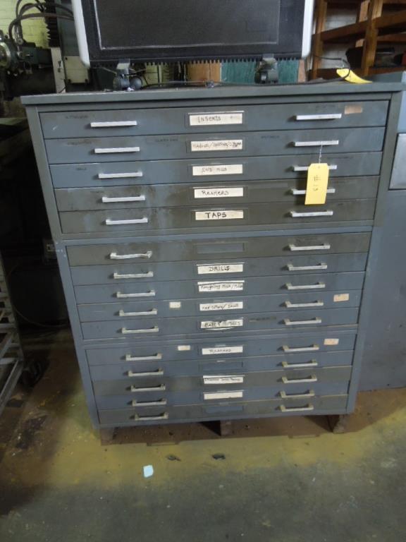 15 Drawer Metal Blue Print Cabinet