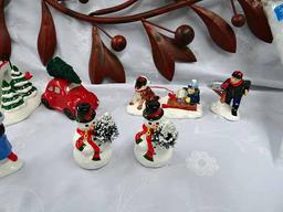 Department 56 Snow Village Figures - A Tree For Me, Outdoor Nativity Scene, VW With Tree, Pets On Pa