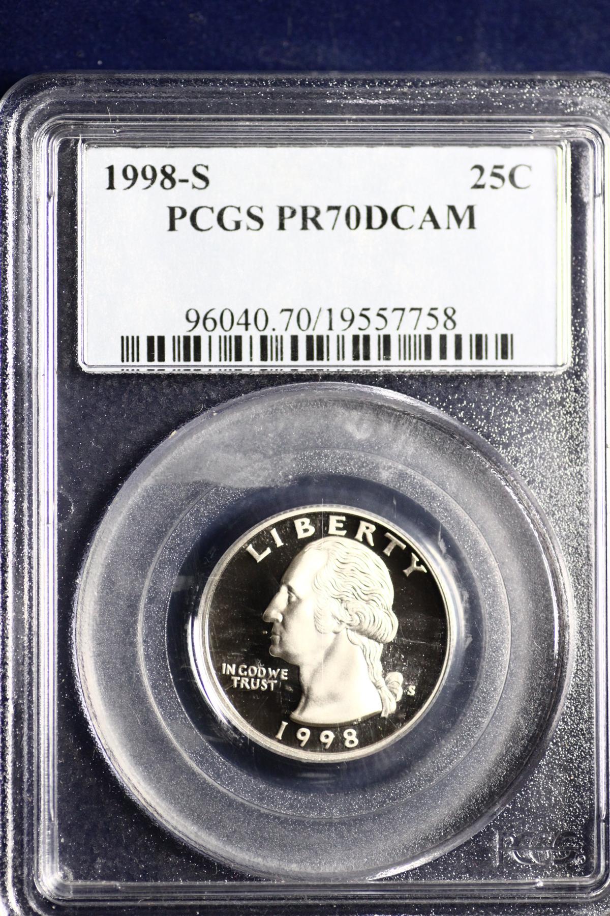 1998-S deep cameo proof quarter