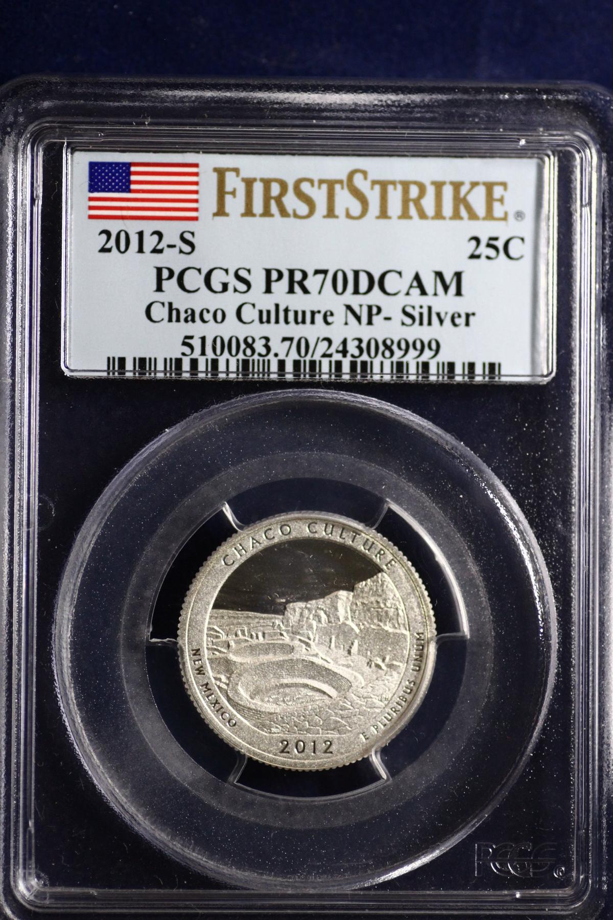 2012-S Chaco silver quarter First Strike