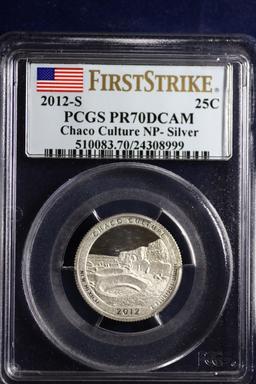 2012-S Chaco silver quarter First Strike