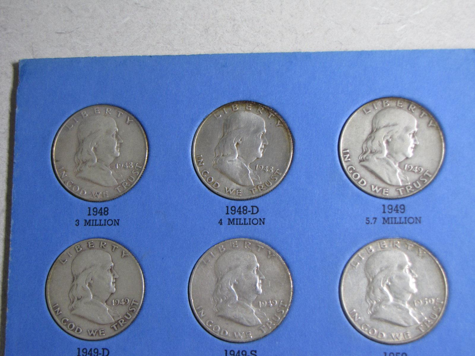 Silver Franklin Half Dollar set