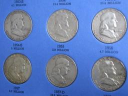 Silver Franklin Half Dollar set