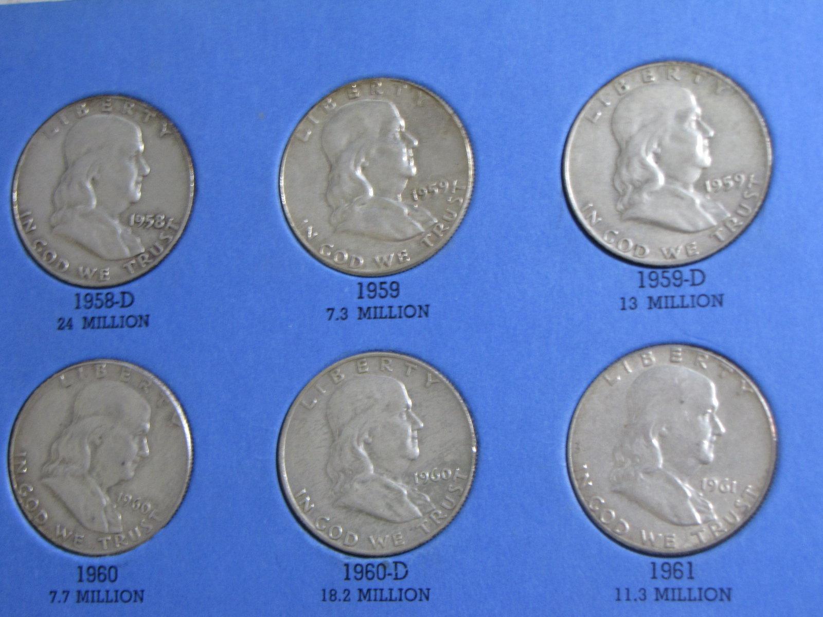 Silver Franklin Half Dollar set