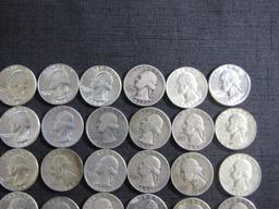 lot of 40 US silver quarters